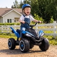 thumbnail image 3 of Hikiddo 24V ATV Kids 4 Wheeler, Spider Electric Four Wheeler for Kids Ride on Toy, 16" Extended Seat - Blue, 3 of 9