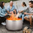 thumbnail image 5 of M optimized 32inch Smokeless Fire Pits with Air Switch, Wood Burning Portable Stainless Steel Outdoor Firepit with Removable Stand & Stove Hook for Camping Backyard Patio Picnic, 5 of 9