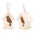 thumbnail image 1 of 2Pcs Outdoor Hanging Wooden Birdhouse Birds Nesting Box Crafts Ornament Garden Decoration, 1 of 4