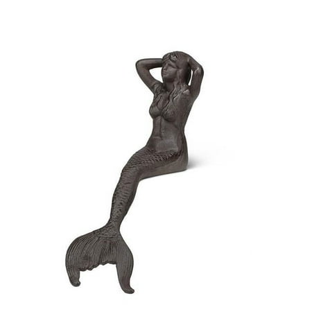 Abbott Collections AB-27-IRONAGE-307 16 in. Sitting Mermaid, Dark Brown - Medium