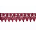 thumbnail image 1 of 2.5" Embroidered Floral 20 Color Black Blue Green Gray Pink Ivory Gold by Yard (Maroon), 1 of 2
