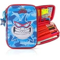 thumbnail image 1 of PowerKing Shark Pencil Case Pencil Box, Cute EVA Shark Pen Pouch Cartoon Stationery Box Large Capacity, 1 of 5