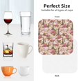 thumbnail image 6 of Rateoe Rose Flowers Drawing Drink Coasters Set of 4 Leather Coasters Spill Protection for Table Desk,Durable and Non Slip Leather Coaster ,4 Inches Drink Mats-Square, 6 of 6
