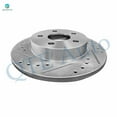 thumbnail image 4 of Set of 6 Rear 270mm Drilled Slotted Brake Disc Rotors-Ceramic Brake Pad Kit For 2005-2007 Pontiac G6, 4 of 8