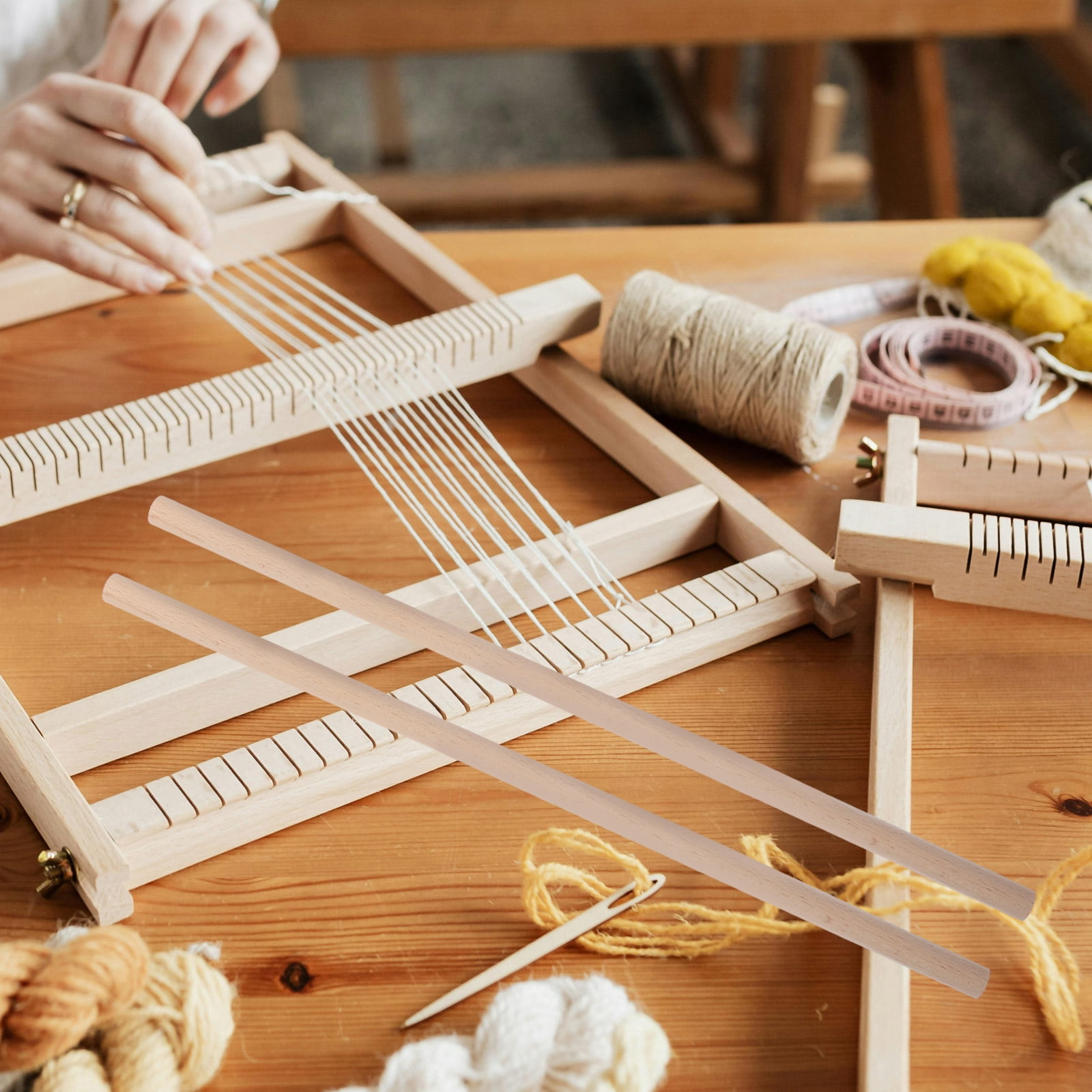 OUNONA 10pcs Wooden Craft Sticks for Kids, Khaki Wood Material Ideal for Arts and Crafts Projects