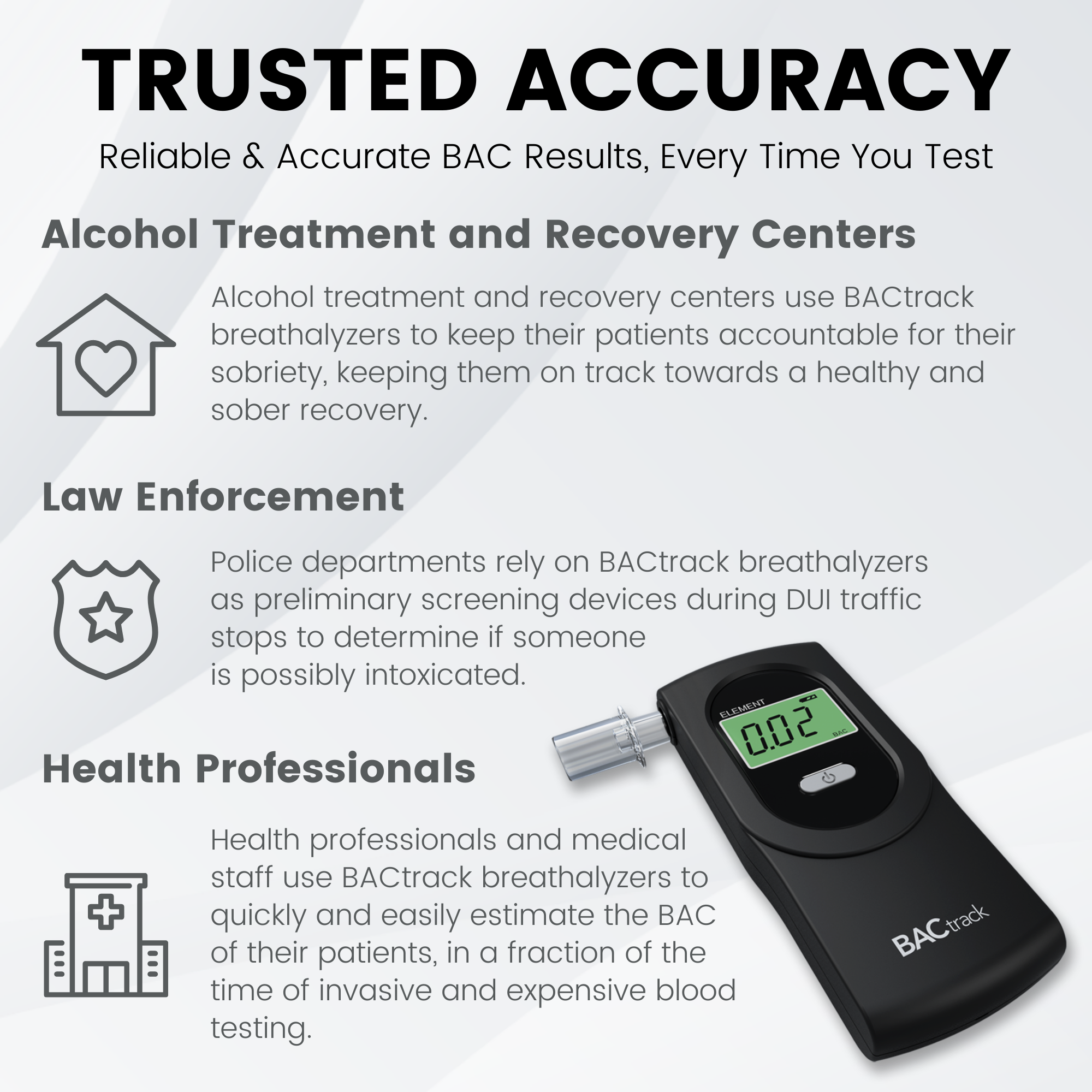 BACtrack Element Breathalyzer | Professional-Grade Accuracy | DOT & NHTSA Compliant | Portable Breath Alcohol Tester for Personal & Professional Use - image 3 of 9