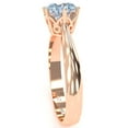 thumbnail image 5 of Crown Setting Aquamarine Engagement Ring In 14k Rose Gold, 5 of 6