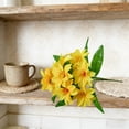thumbnail image 4 of SIYTUAU Artificial Passion Flower Stems 12 Heads Fake Silk Plant For Home Vase Wedding Centerpiece Yellow Plastic, 4 of 6