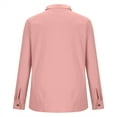 thumbnail image 5 of BiZtdJrK Mens Casual Button Down Shirts Lightweight Cotton Linen Long Sleeve T-Shirts Solid Color Business Banded Collar Work Tops with Pocket Pink XXXL Sale of The Day, 5 of 7