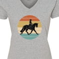 thumbnail image 4 of Inktastic Dressage Riding Equestrian Horse Women's V-Neck T-Shirt, 4 of 5