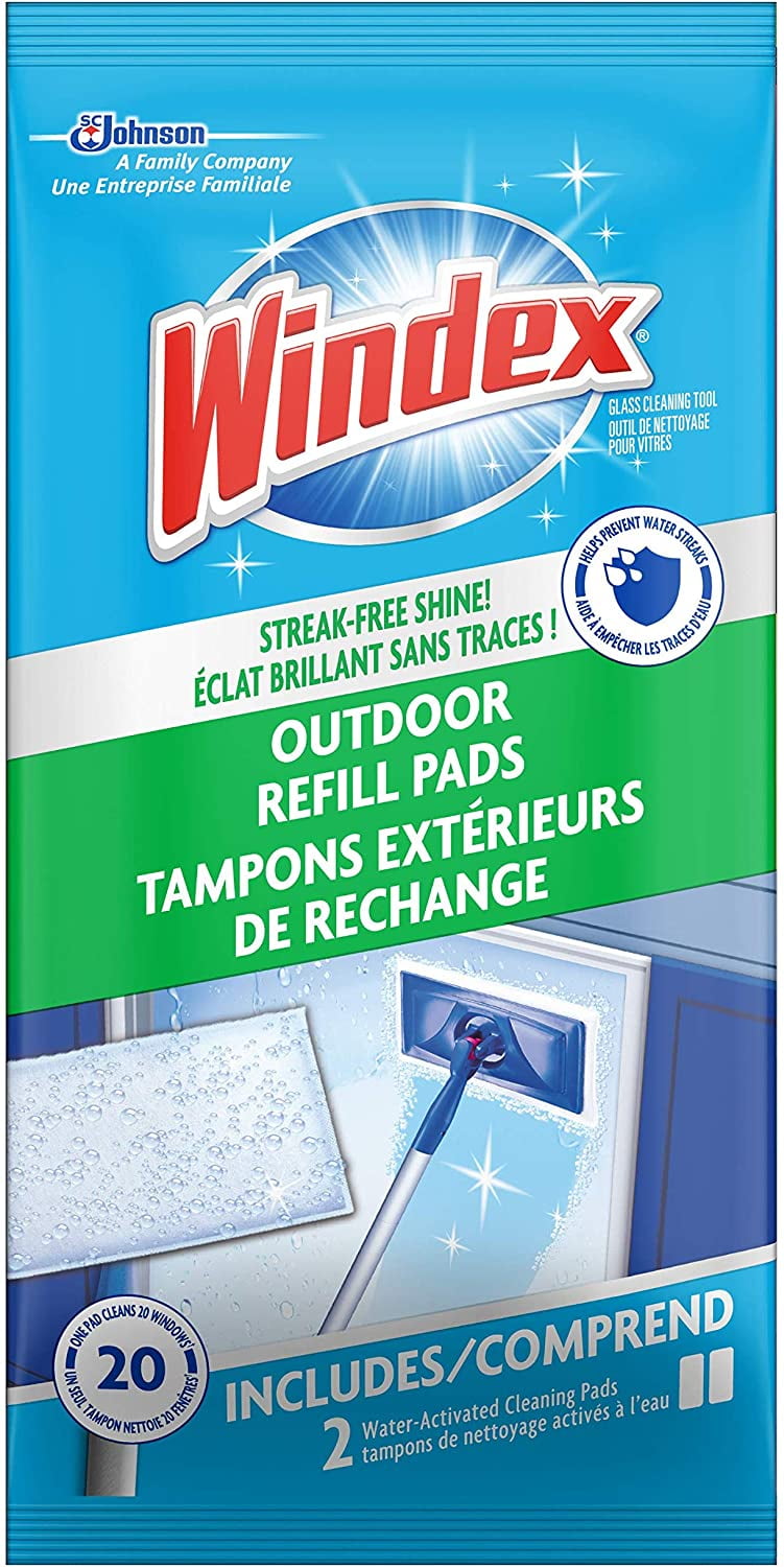 Windex Outdoor AllinOne Glass & Window Cleaning Tool Refill Pads