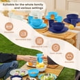 thumbnail image 2 of Homienly Plastic Plates and Bowls Sets，Wheat Straw Dishware Set for 6, 24 Pieces with Reusable Dinnerware, Lightweight Unbreakable BPA Free, Microwave and Dishwasher Safe, Stackable for College, Pati, 2 of 7