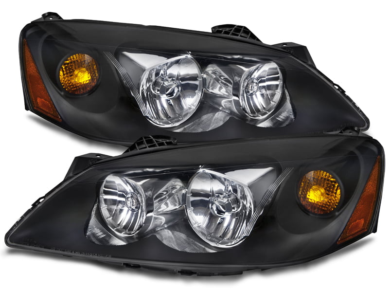 Driver and Passenger Headlights Headlamps Replacement for Pontiac 20821143 20821144 