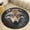 Flannel-3, variant on Fiery-Eyed Wolf in Snow Round Area Rugs for Bedroom Living Room, 4FT Soft Comfy Indoor Circle Carpets, Floor Mat