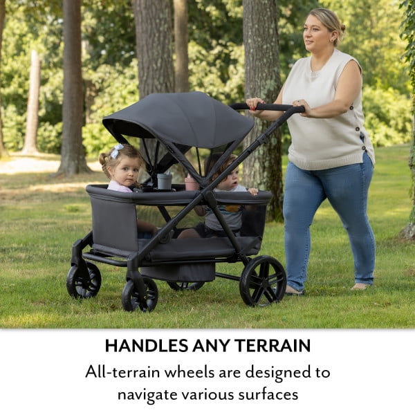 Evenflo Omni Crew 3-in-1 Stroller Wagon, Licorice Black