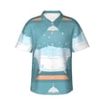 thumbnail image 1 of Balery Bathtub with Soap Bubbles Camisas hawaianas de manga corta para hombre, camisas playeras de corte holgado, camisas de vacaciones con botones,Small, 1 of 7
