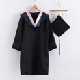 thumbnail image 3 of 1 Juego de hermoso uniforme de graduación de punto fino, vestido de graduación elegante de poliéster con toque festivo para fotografía Jikaix, 3 of 5