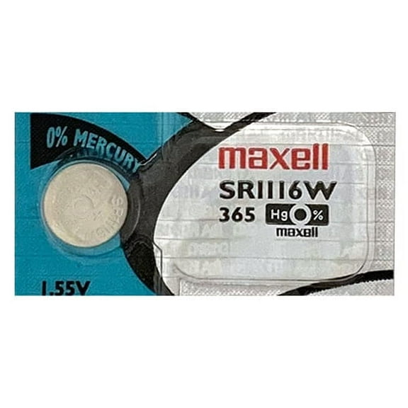 25-Pack 365 / SR1116W Maxell Silver Oxide Batteries
