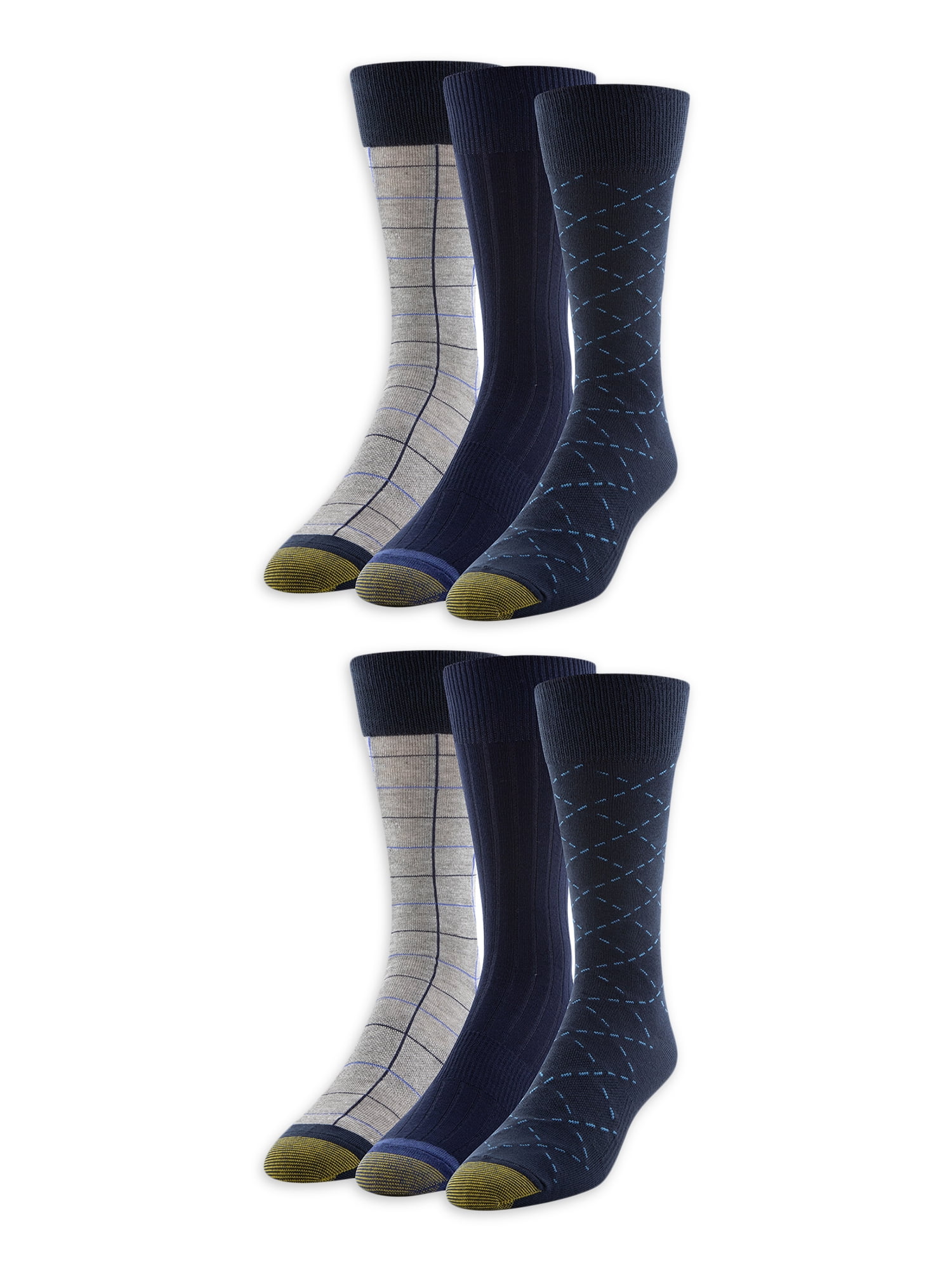 GOLDTOE Edition Men's Dress Crew Socks, 6Pack