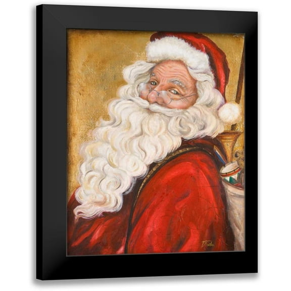 Pinto, Patricia 12x14 Black Modern Framed Museum Art Print Titled - Smiling Santa