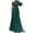 Green, variant on Njagoc3 Womens Long Sleeve High - Slit Maxi Dress, Formal Party & Evening Wear, Floor - Length, Solid Color Styles, for Weddings