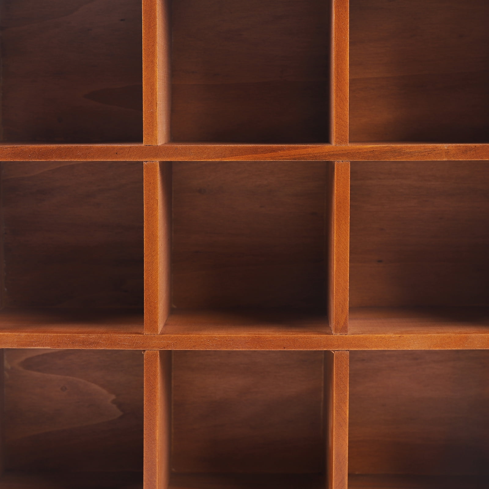 Loyalheartdy 9-Cube Bookshelf Storage Organizer Retro Wooden Cubby-style Storage Rack with 2 Drawers for Home Office
