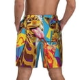 thumbnail image 4 of Goofa Colorful Giraffes with Drinks Printed Men's Swim Trunks Board Shorts Quick Dry Mens Swimming Trunks with Compression Liner,Breathable Fit Hawaii Beach Shorts-Medium, 4 of 9