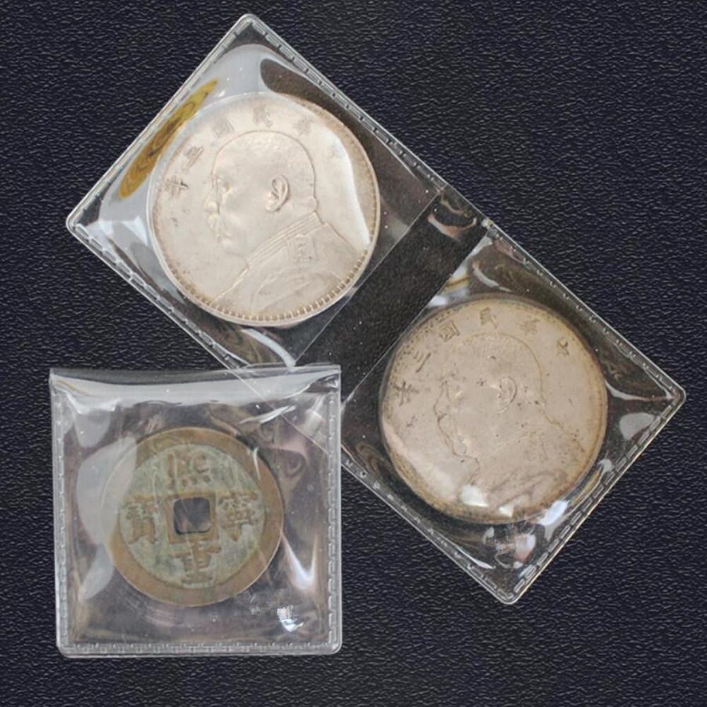 NATEFEMIN 100x Display & Protect Coins Quality Vinyl Coin Flips, Designed for Optimal Visibility & Safety
