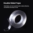 thumbnail image 3 of Washable Tape Traceless Double Sided Tape Transparent Reusable Cuttable Adhesive Tape Cleanable Home Accessory, 3 of 8