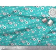 thumbnail image 3 of Soimoi Green Cotton Duck Fabric Hammer & Anemone Floral Printed Fabric 1 Yard 44 Inch Wide, 3 of 3