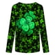 thumbnail image 5 of Camiseta de manga larga con estampado de cuello redondo a la moda para mujer, blusas informales sueltas Fridja  czfsfas680, 5 of 5