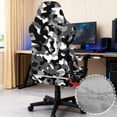 thumbnail image 3 of TSOVTHRID Black Gray Camouflage Pattern Gaming Chair Covers Slipcovers 4 PCS Non-Slip Game Chair Cover with Armrest Covers Universal Rotating Gaming Armchair Protector, 3 of 7