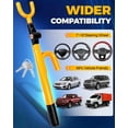thumbnail image 3 of WJCA Verrou de Volant Ajustable pour la Prévention du Vol, Dispositif de Sécurité de Véhicule Robuste avec Mécanisme de Verrouillage Sécurisé, Comprend 3 Clés, en Jaune, 3 of 7