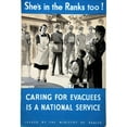 thumbnail image 2 of Showell 18x24 Black Ornate Framed Double Matted Museum Art Print Titled: She's in the Ranks Too! Caring for Evacuees is a National Service (Between 1939 and 1946), 2 of 5