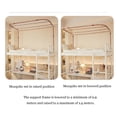 thumbnail image 6 of Dorm Bunk Bed Canopy Curtain with Frame Bed Tent,Blackout and Mesh Curtain, Portable Sleeping Tents for Bedroom, 6 of 7