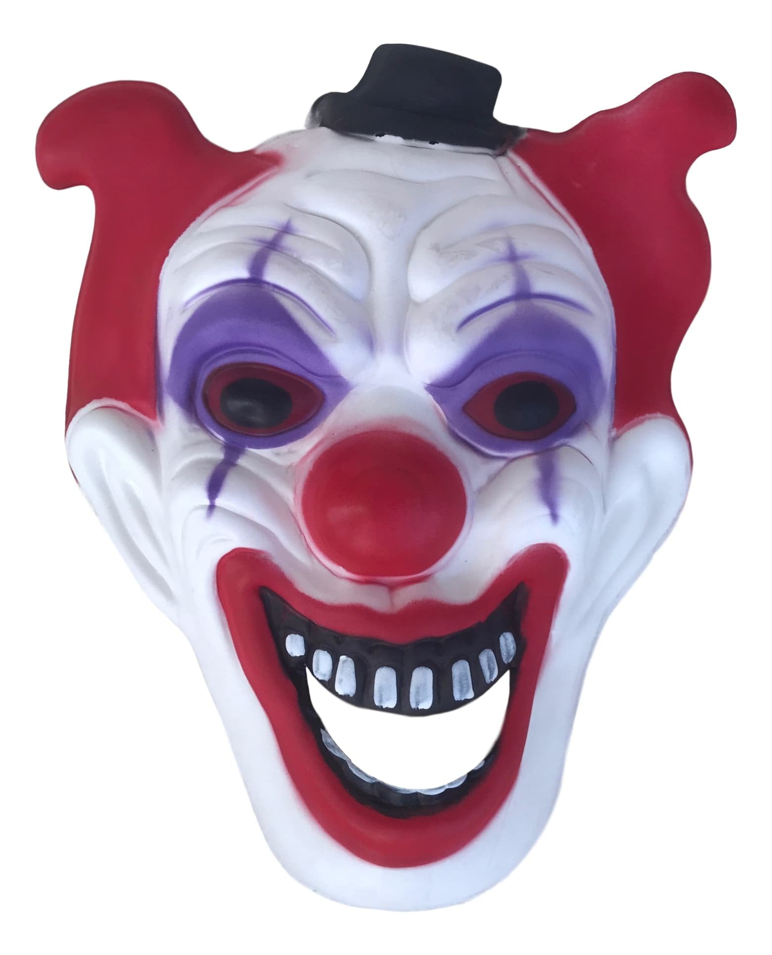 Jumbo Halloween Scary Crazy Clown Mask- Red and Black - Walmart.com ...