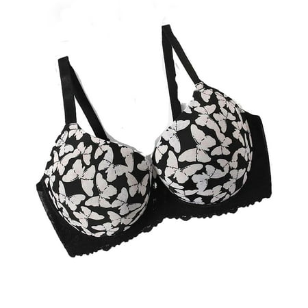 

Print A Piece Plus Size Bras & Bralettes Women s Black and White