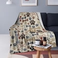 thumbnail image 6 of Dog Paws and Bones Print Throw Blanket Flannel Fleece Blankets Soft Plush for Sofa Couch Bedroom Gift 50"X40", 6 of 6