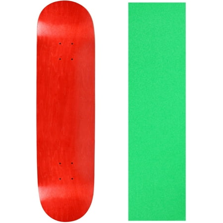 BLANK SKATEBOARD DECK - STAINED RED - 7.5  Neon Green Grip price history on PriceWatchPro