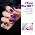 thumbnail image 4 of Set de esmaltes de uñas en gel CANNI Purple, 6 colores, 9 ml, UV LED Soak Off, 4 of 8