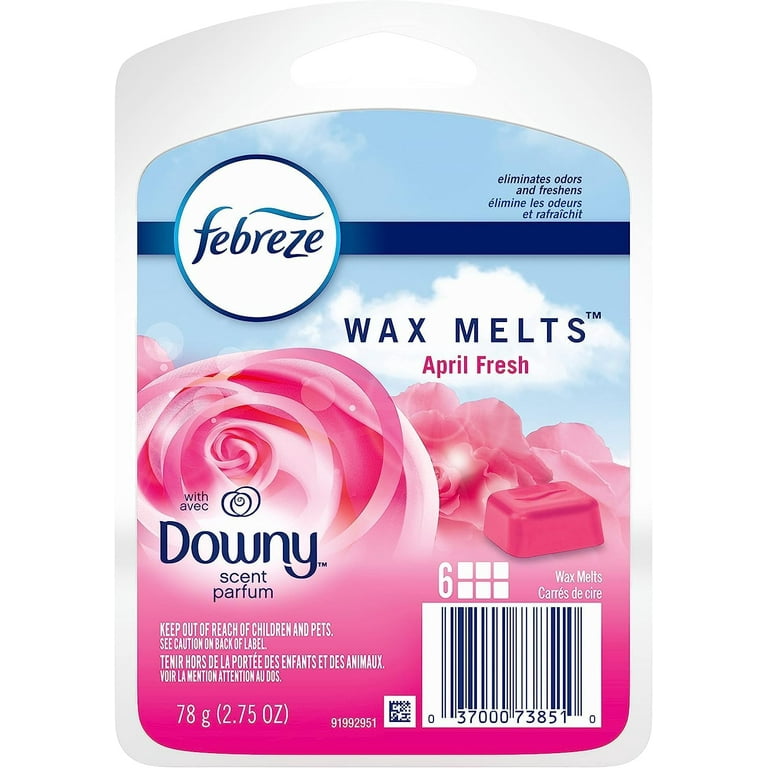 Febreze April Fresh Downy Scent Wax Melts Air Freshener Refills, 6