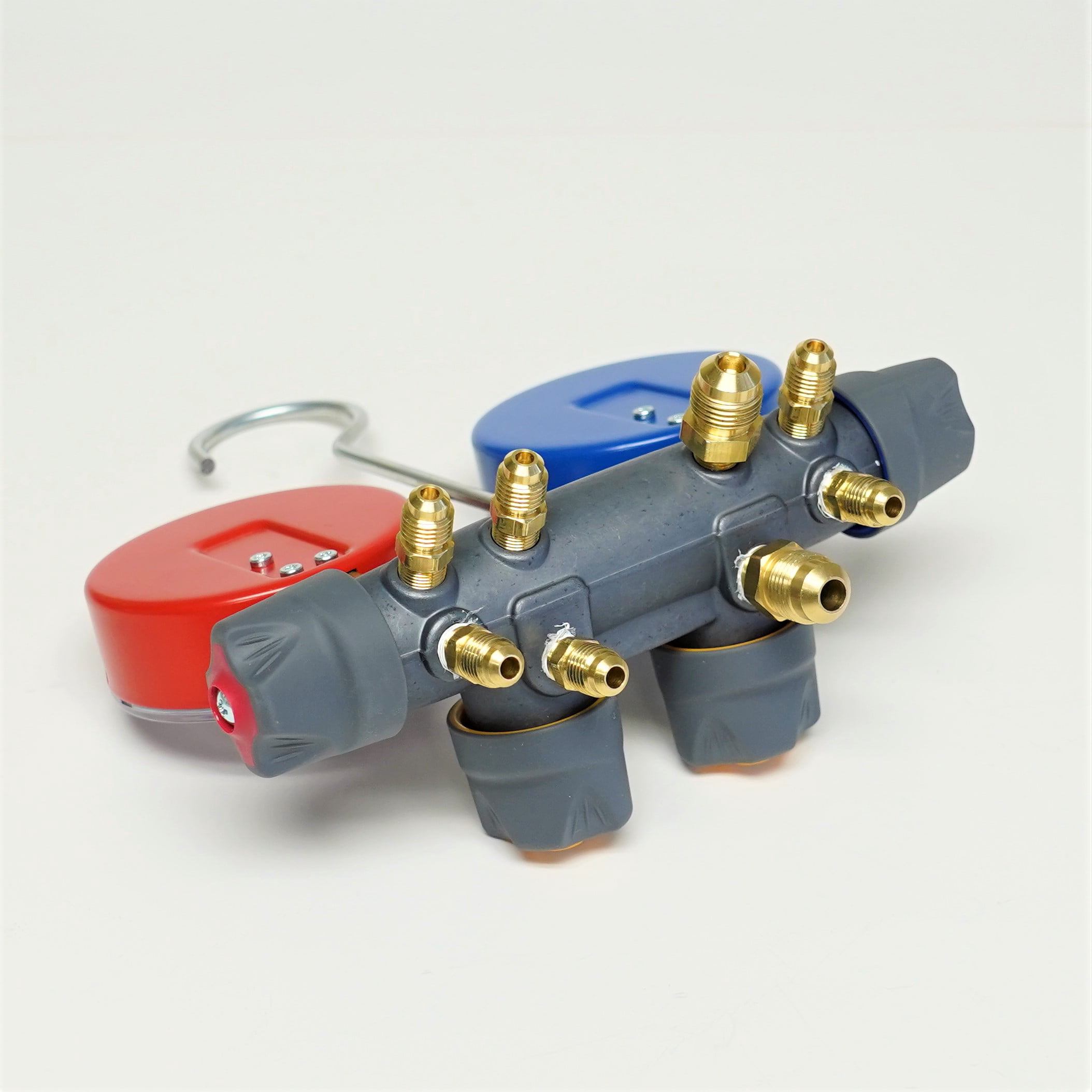 Yellow Jacket 49965 Titan 4-Valve Test & Charging Manifold, F/C, R/B Gauge, Bar/Psi, R-410A -F