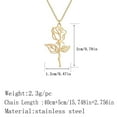 thumbnail image 3 of Qiamni Stainless steel cutout rose flower necklace, 3 of 4