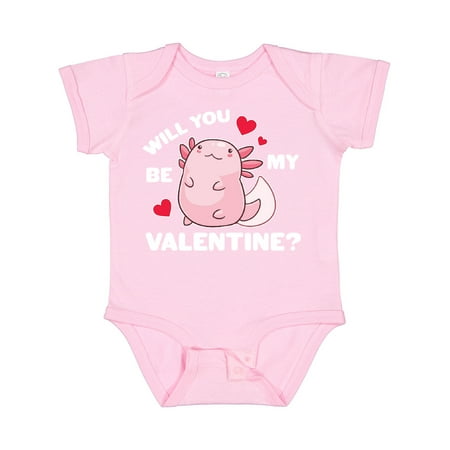 

Inktastic Axolotl Will You Be My Valentine with Red Hearts Gift Baby Boy or Baby Girl Bodysuit