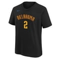 thumbnail image 2 of Youth Nike Shai Gilgeous-Alexander Black Oklahoma City Thunder 2024/25 City Edition Name & Number T-Shirt, 2 of 3