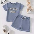 thumbnail image 2 of Toddler Boy'S Clothing Letter Short Sleeve Shirt Tee Shorts Set Pullover Summer Outfits Baby Boy Outfits 2-3 Years Cute&nbsp;Boy&nbsp;Clothing, 2 of 6