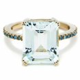 thumbnail image 3 of HeartsAndYou 2ct Natural Blue Aquamarine Engagement Ring Solitaire 100% 14k SOLID Yellow Gold, 3 of 9