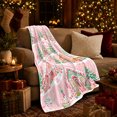 thumbnail image 3 of decorative motif Village Christmas Whimsical holiday cottage Print Festive, Festive Holiday Scene, Warm Flannel Blanket for Kitchen and Dining Room, Art Lovers Christmas Gift, Festive Home Decor, 3 of 9