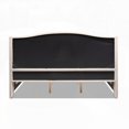 thumbnail image 6 of The Sky Neutral Beige Polyester Fontana Wingback Platform Bed Frame Has a 51-Inch Tall Headboard and Air-Circulating Feature, 6 of 12