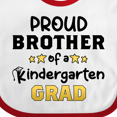 thumbnail image 4 of Inktastic Proud Brother of a Kindergarten Grad Boys Baby Bib, 4 of 4